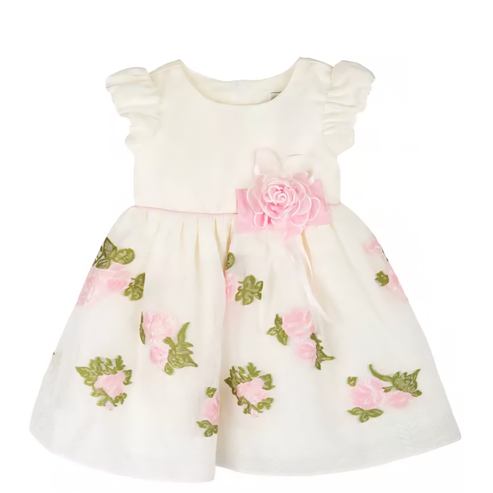 Nwt 18 Month Rare Editions Cream and Pink Floral Dress